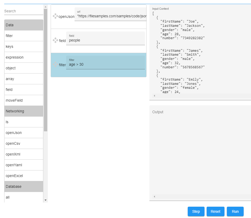 Drag and Drop JSONata Editor